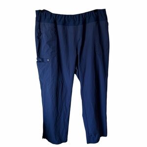 Elle Navy Blue Scrub Pants Elastic Waist Pockets XLP